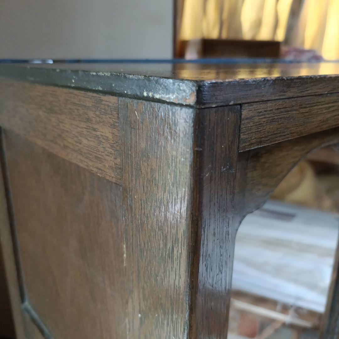 昭和レトロ　木製ディスプレイキャビネット　アンティーク