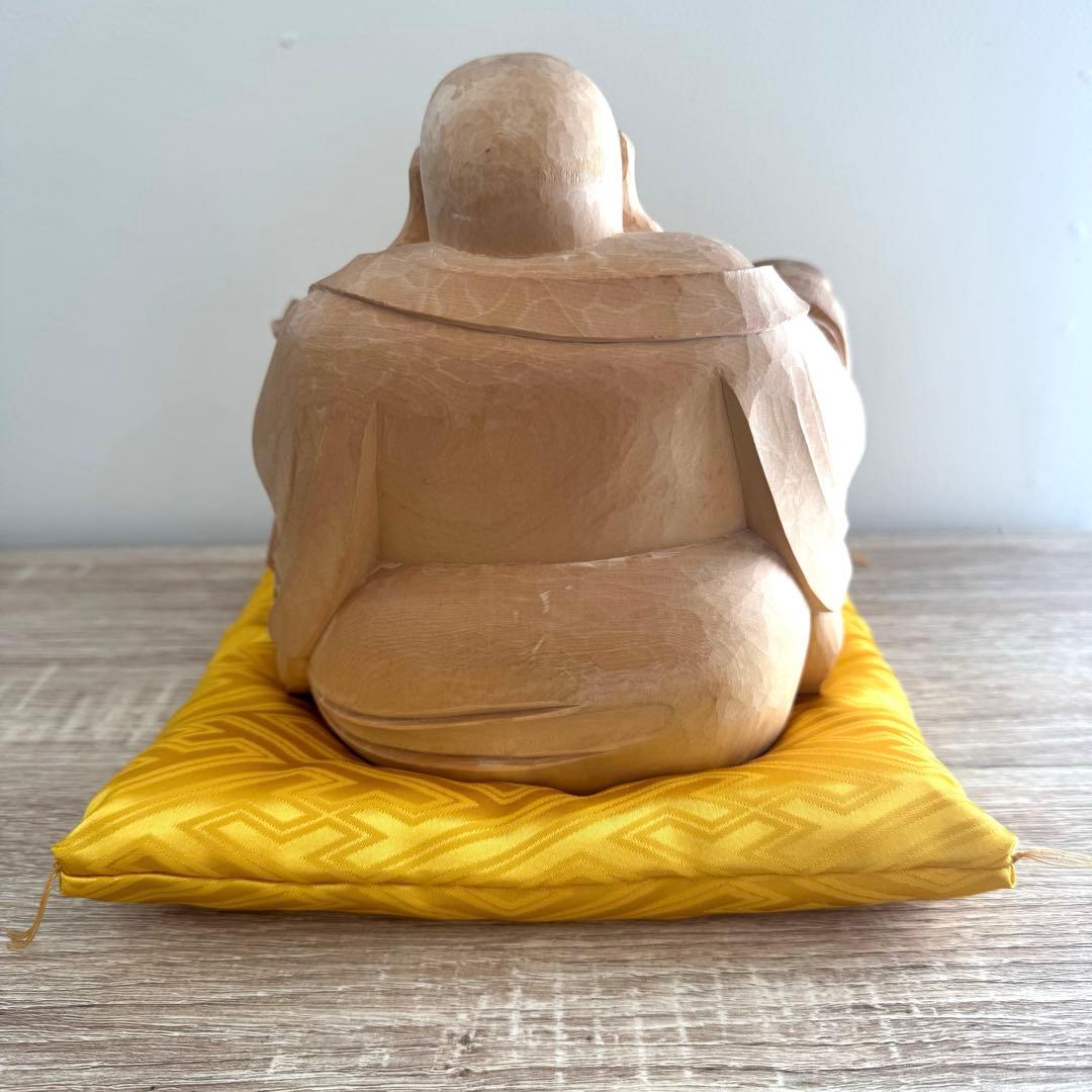 布袋様 木彫り 置物 布袋さん 七福神 金運アップ 商売繁盛