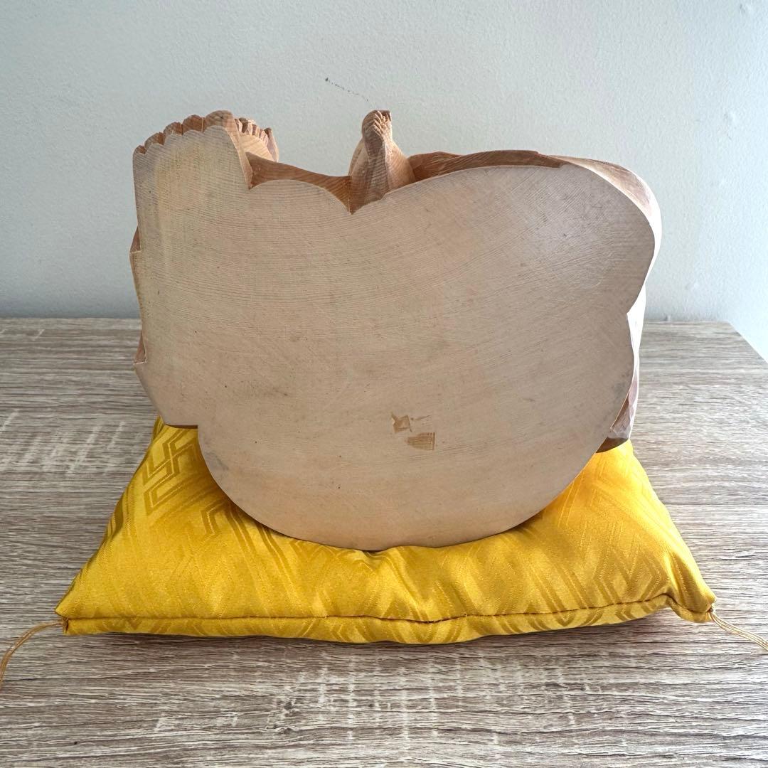 布袋様 木彫り 置物 布袋さん 七福神 金運アップ 商売繁盛