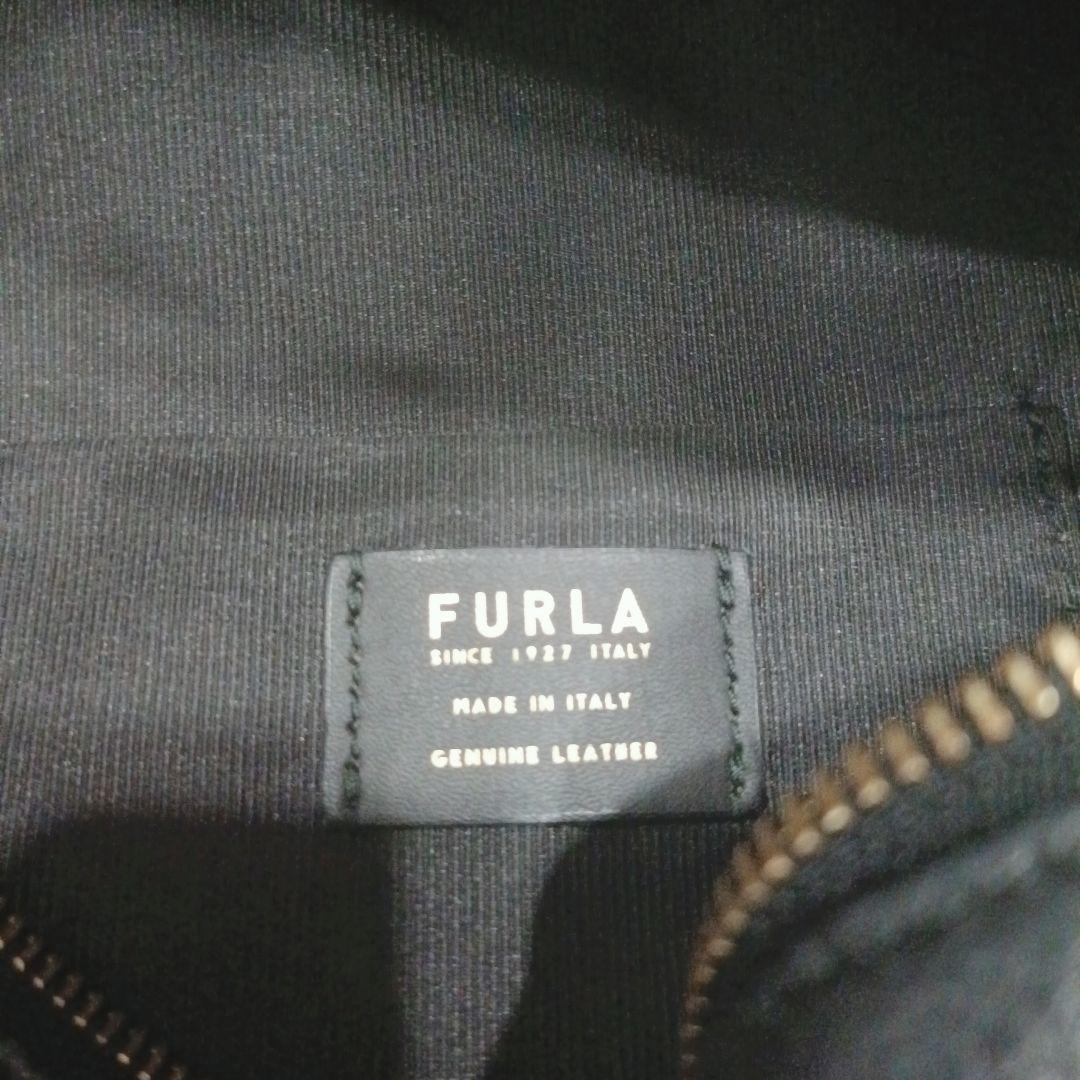 【極美品】FURLA　PIPER S BELT BAG オールレザー シボ革 黒