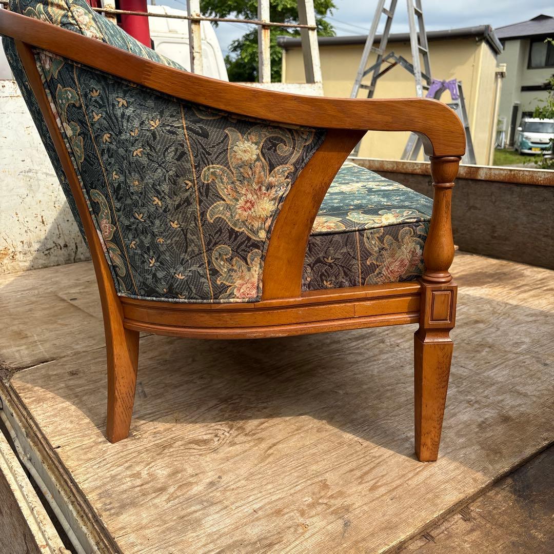 昭和レトロ　カリモク3人掛けソファ