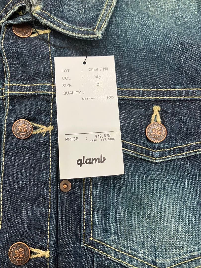 glamb インディゴブルー デニム　オールインワン新品タグ付き　サイズ2