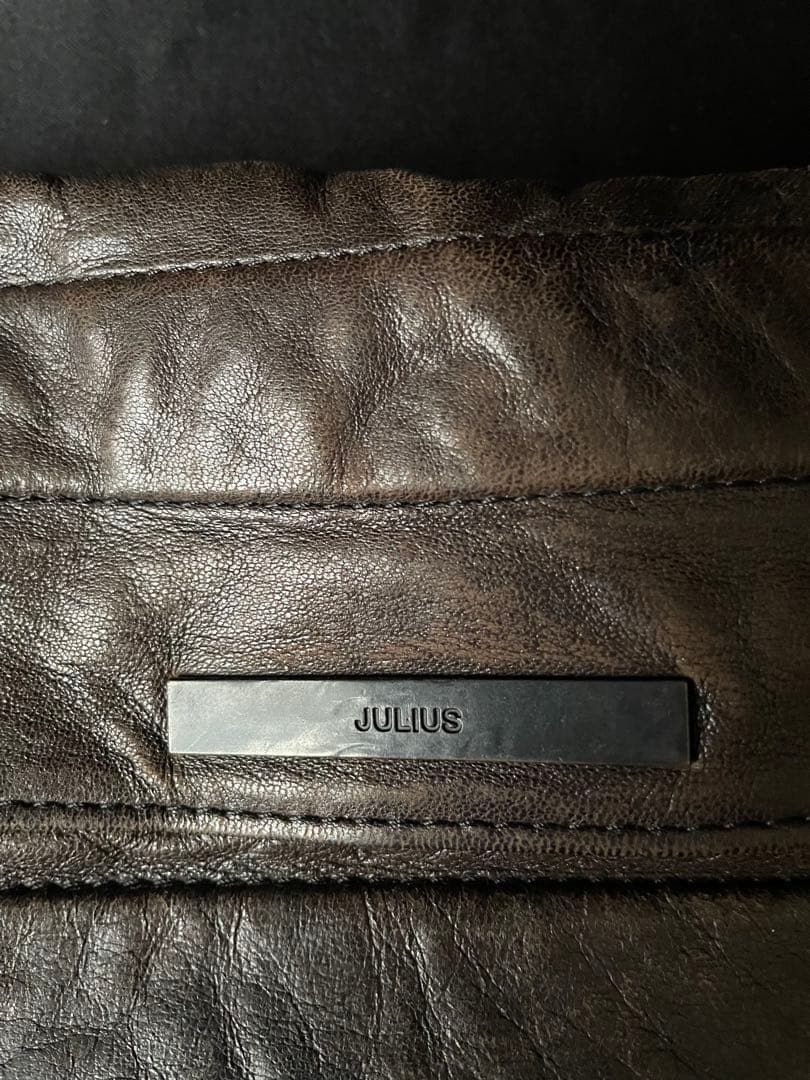 JULIUS ガスマスク　レザー　ショルダーバッグ/DEVOA/GUIDI