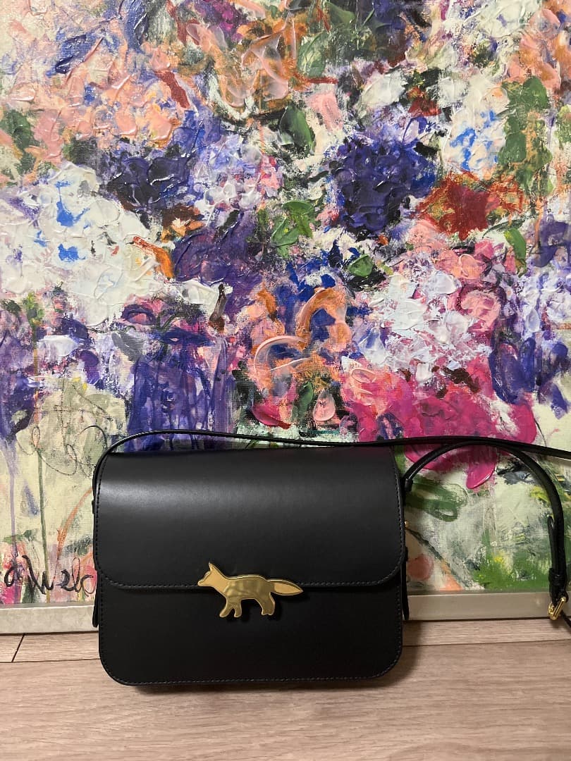 今期メゾンキツネ　EdieレザーショルダーLサイズ