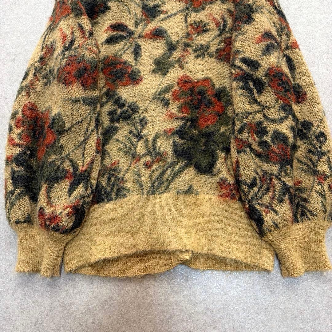 AMERI♡3WAY NOSTALGIC RUG KNIT フラワー ジャガード