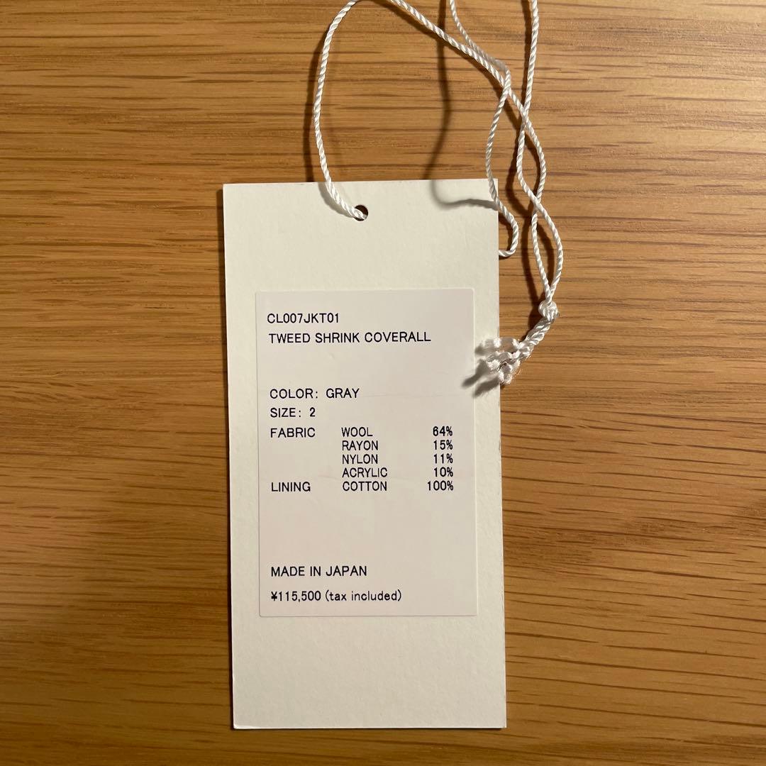 Call TWEED SHRINK Coverall 24aw コート