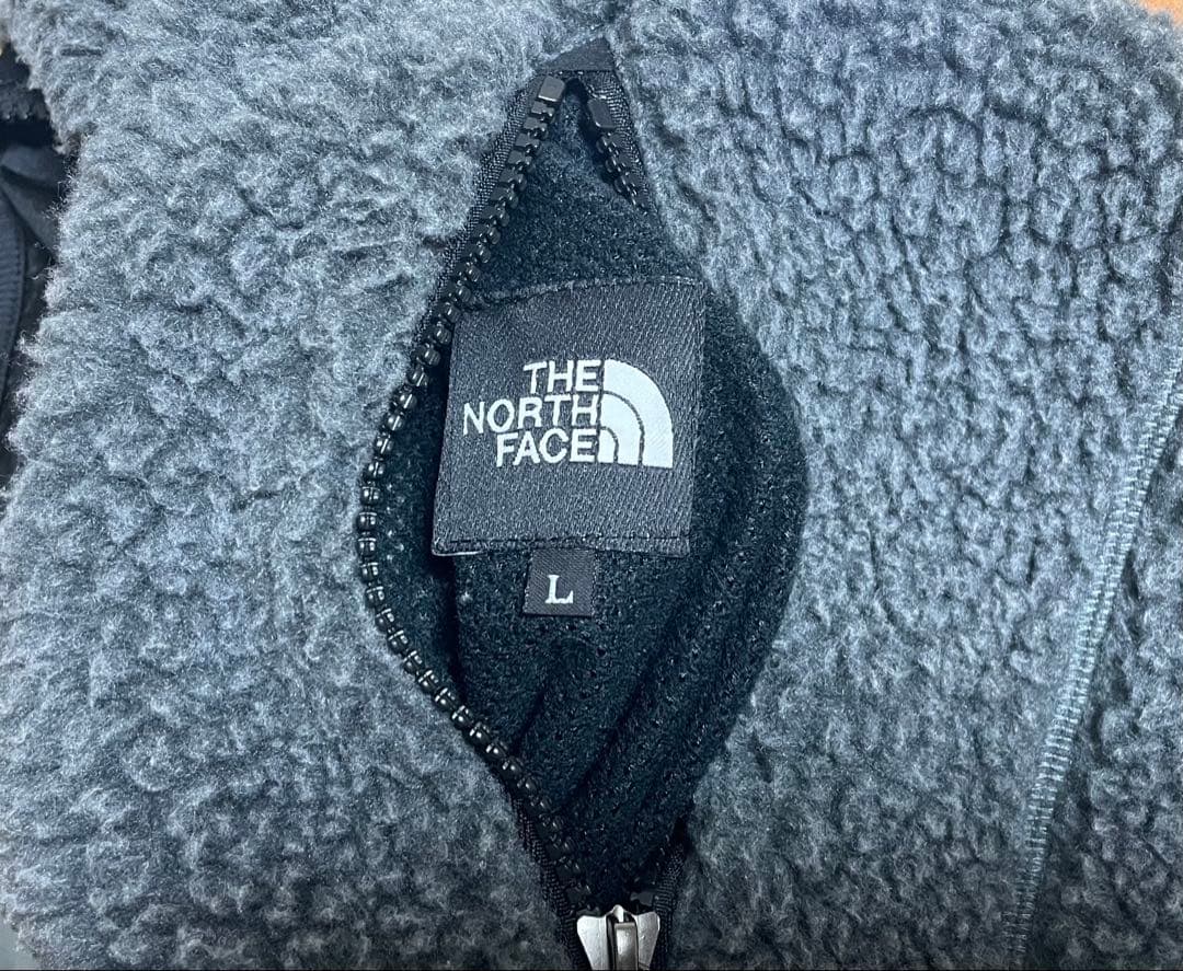 極美品 リバーシブルボアベスト NP72431 L グレー×黒