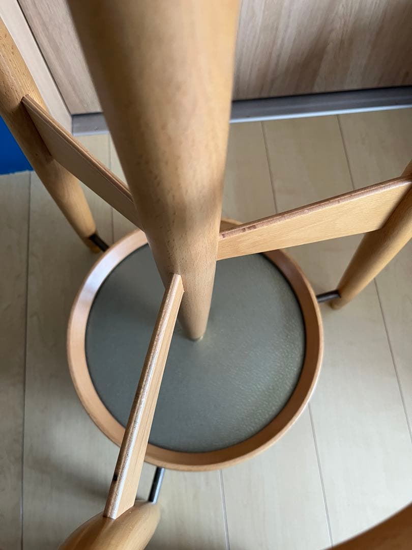 美品　秋田木工 ポールハンガー コートハンガー コート掛け