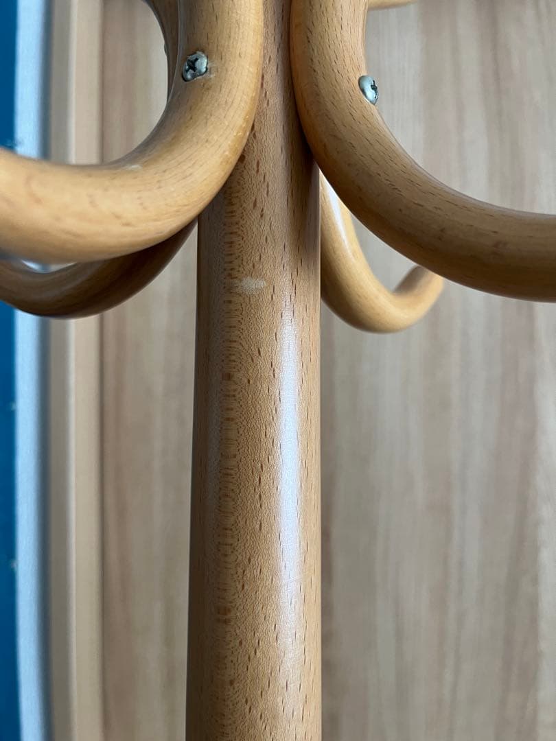 美品　秋田木工 ポールハンガー コートハンガー コート掛け