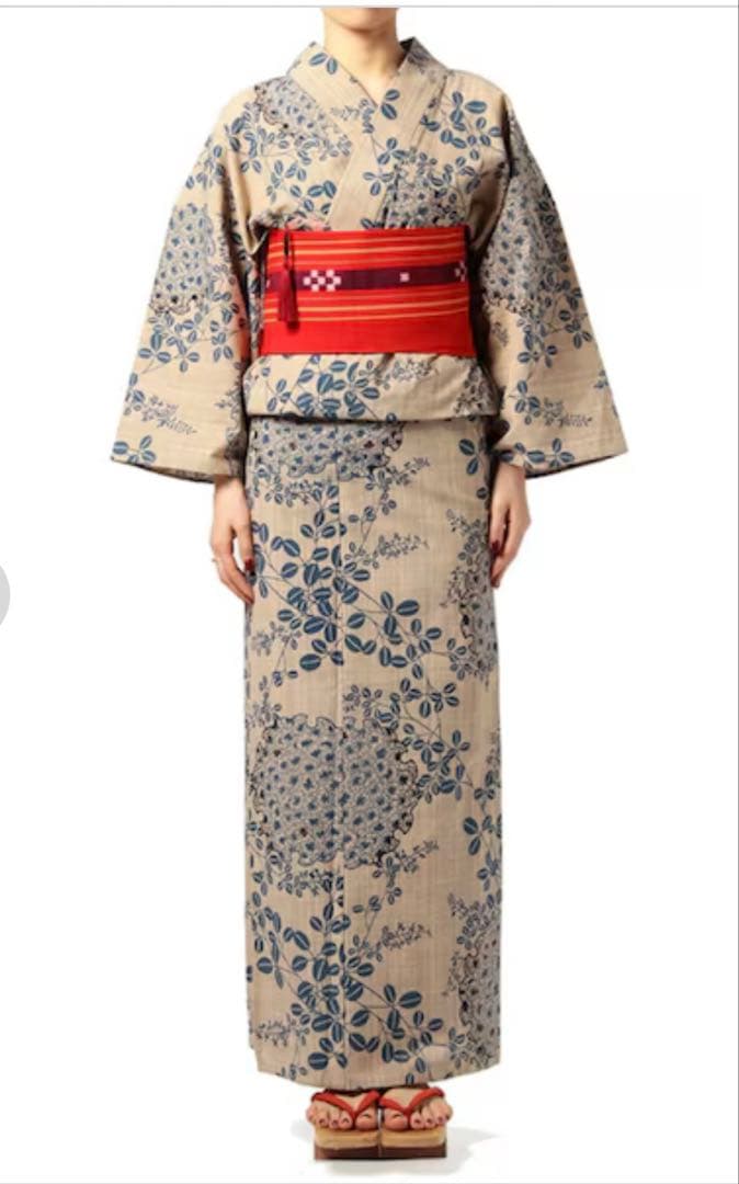 竺仙　浴衣　奥州小紋