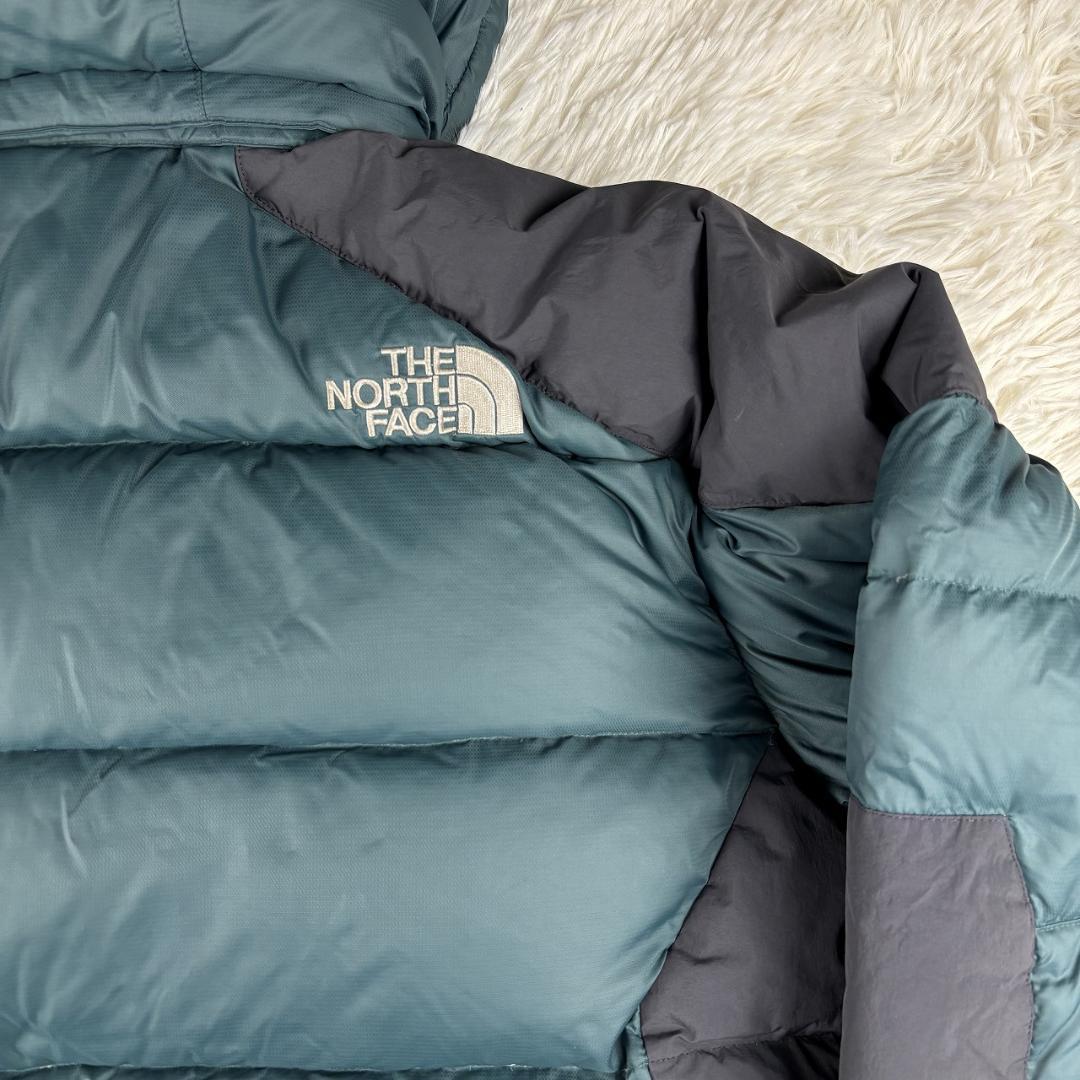 ノースフェイス ダウンジャケット モスグリーン 黒 メンズ XL 700フィル