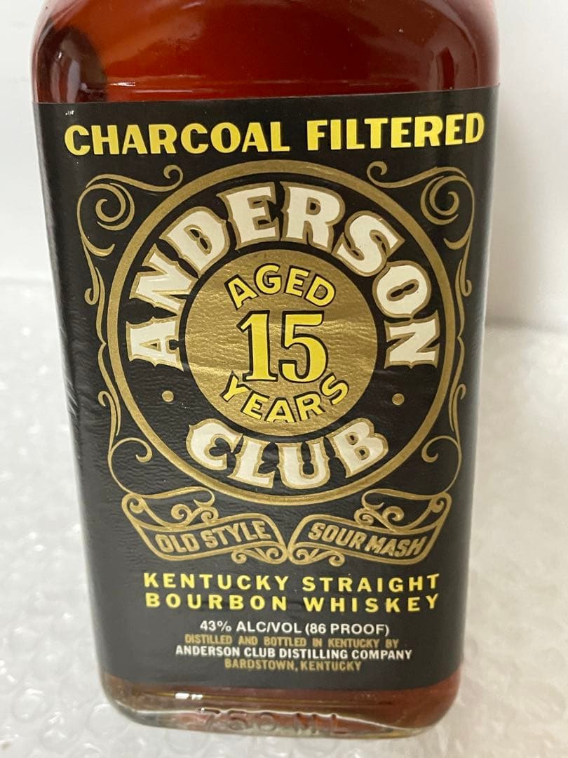 【未開封】ウイスキー　アンダーソンクラブ15年　バーボン　古酒