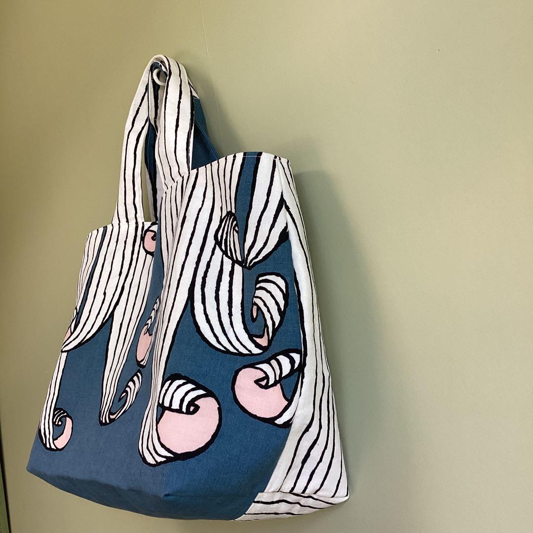 ぷれーんぴざミナペルホネンswing blueトートバッグ ハンドメイド