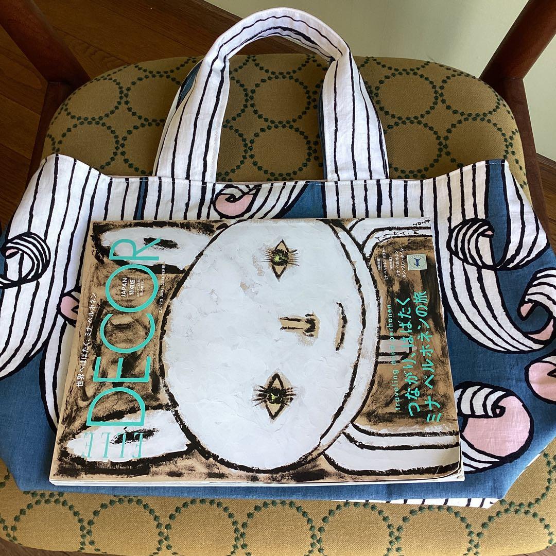 ぷれーんぴざミナペルホネンswing blueトートバッグ ハンドメイド