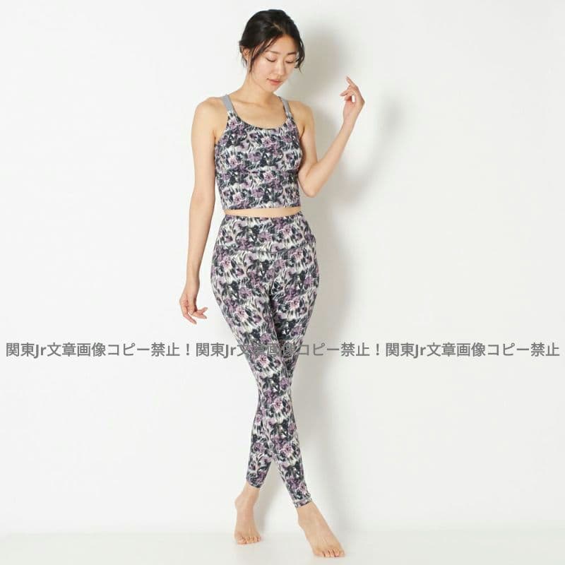L suria ヨガパンツ DPK レギンス スポーツタイツ 総柄 フラワー