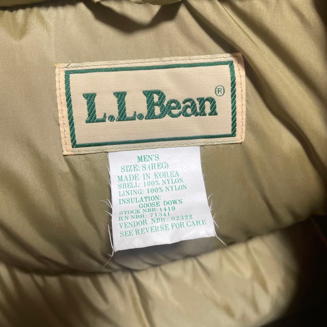 美品 90s L.L.Bean エルエルビーン ダウンベスト ベージュ S タン
