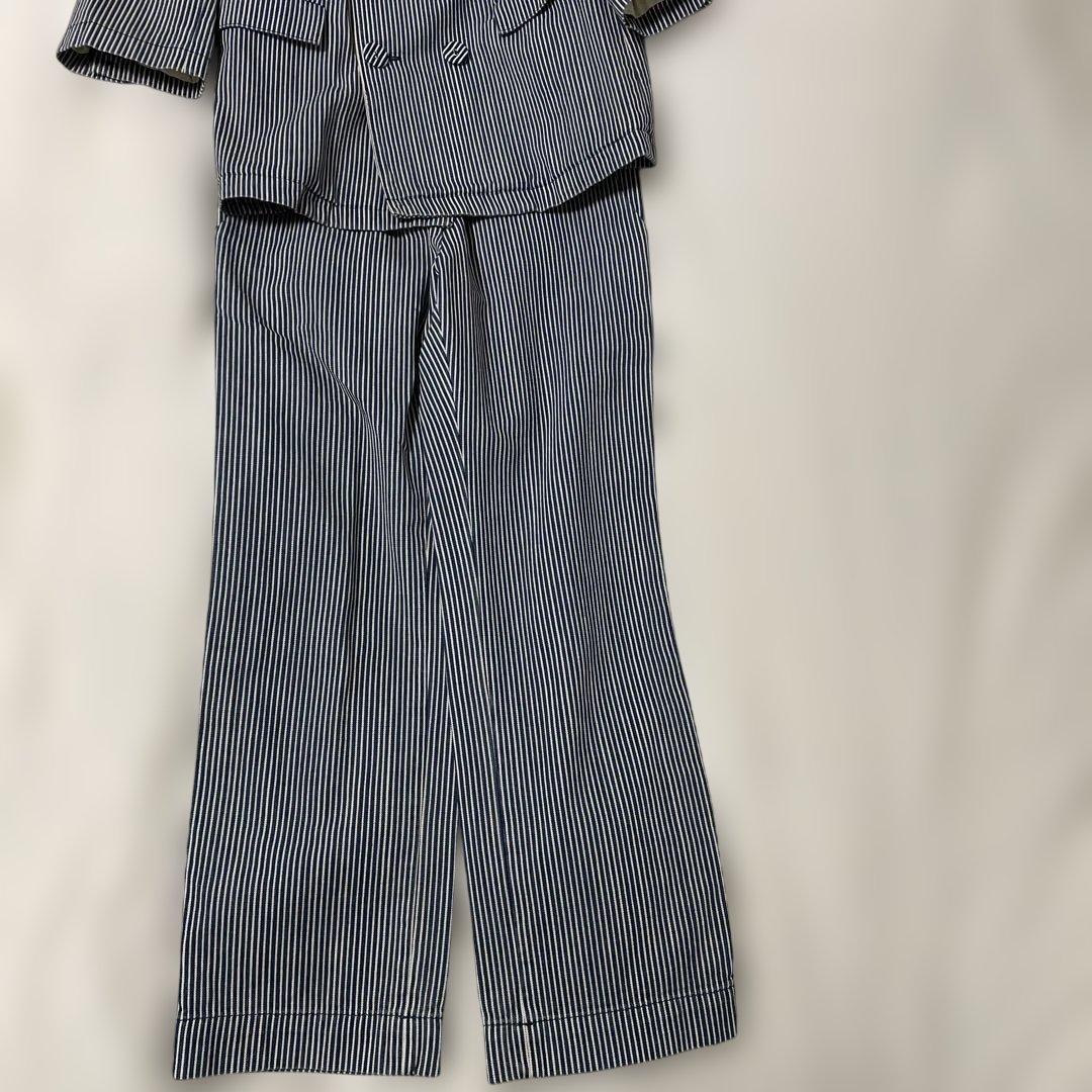 MARNI ストライプ デニム 七部袖テーラードジャケットパンツスーツ　希少