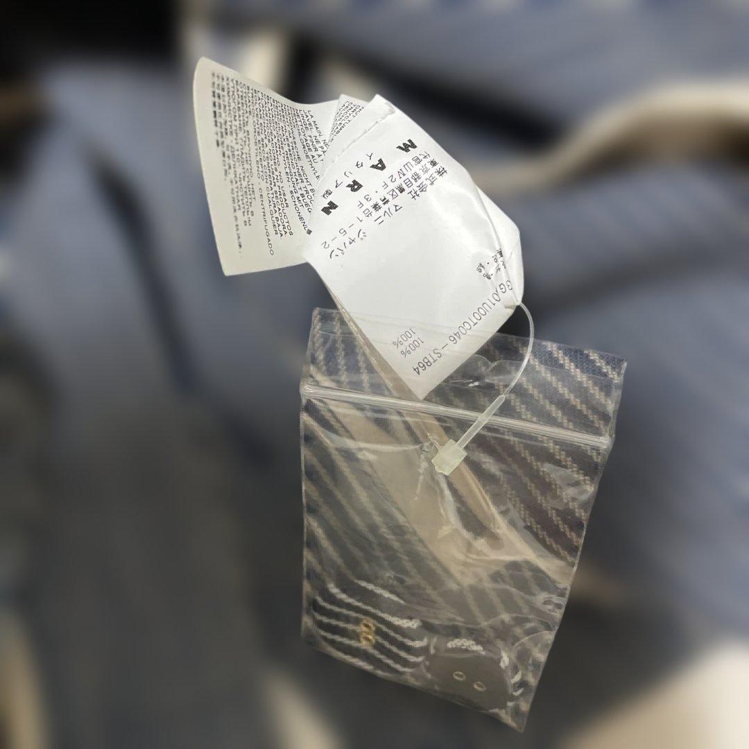 MARNI ストライプ デニム 七部袖テーラードジャケットパンツスーツ　希少