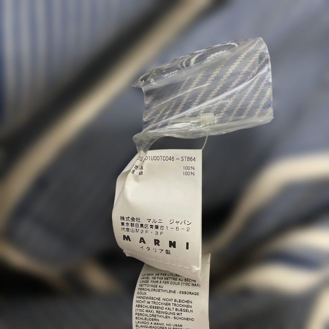 MARNI ストライプ デニム 七部袖テーラードジャケットパンツスーツ　希少