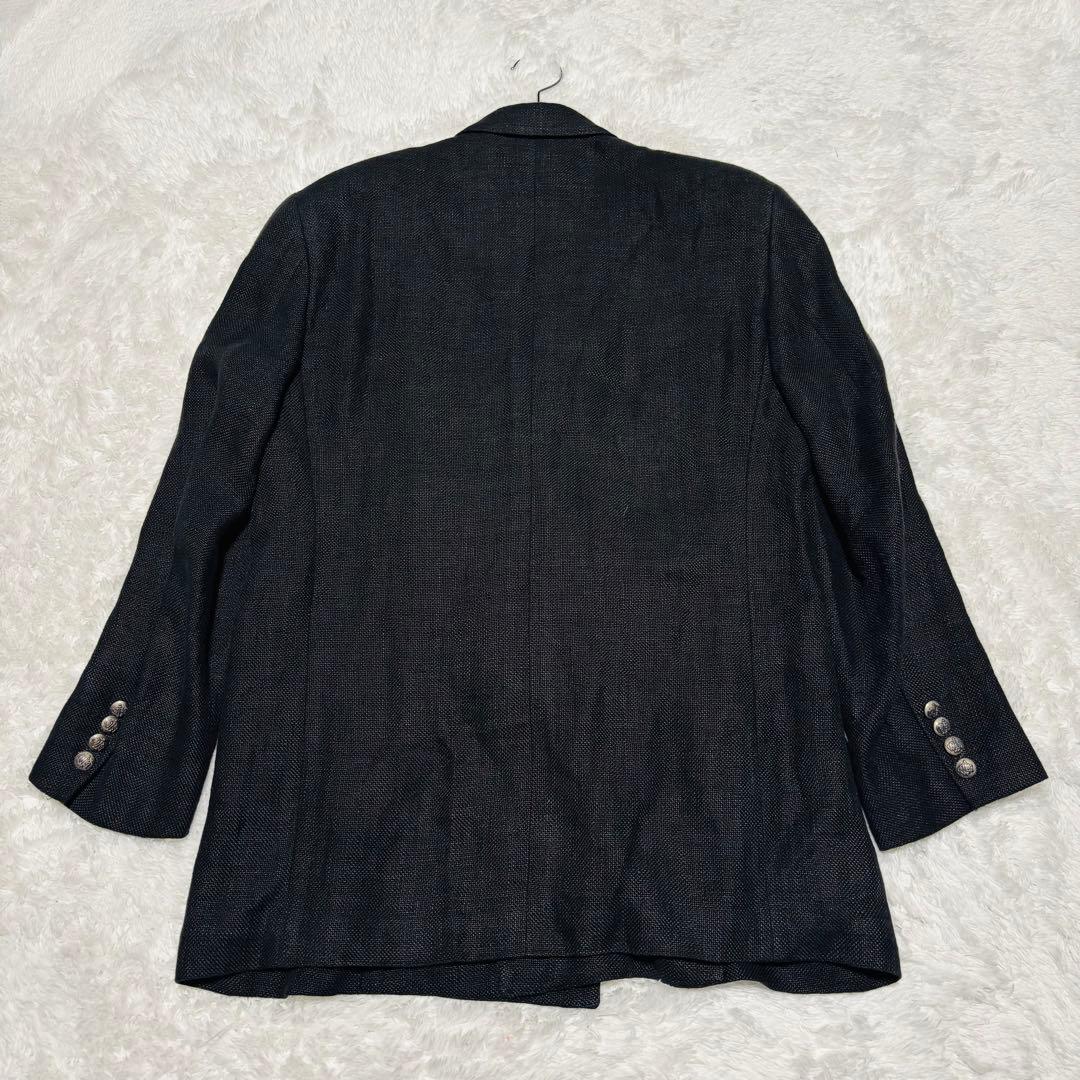 希少 90's ディオール テーラードジャケット ダブル リネン メタルボタン