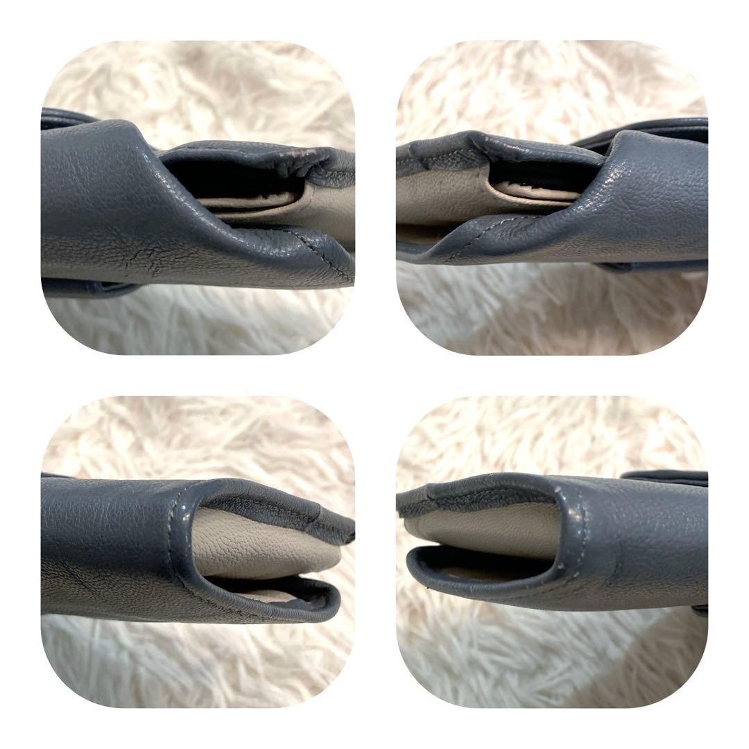 【美品】HIROKO HAYASHI ベファーナ　長財布ミニ　ライトブルー