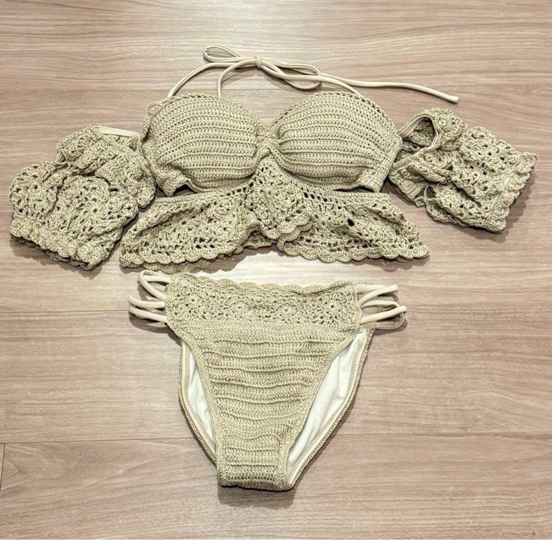 rienda 水着　Many wayオフショルクロシェバンドゥビキニ