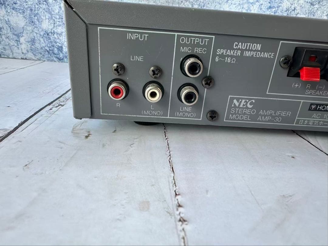 NEC AMP-30ステレオアンプ　 ロムロムアンプ 通電のみ