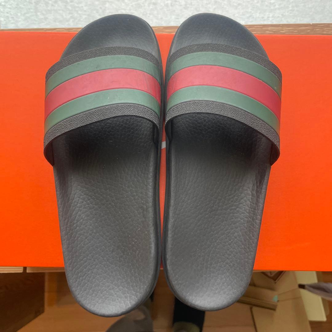 GUCCI グッチサンダル　 黒/緑/赤