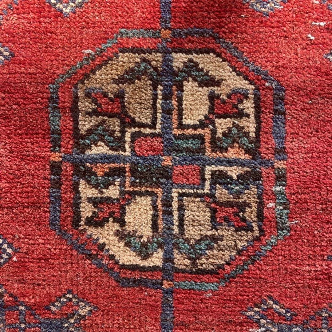 バルーチ族 イラン ザーヘダーン産 幾何学模様 ウール トライバルラグ 45年物