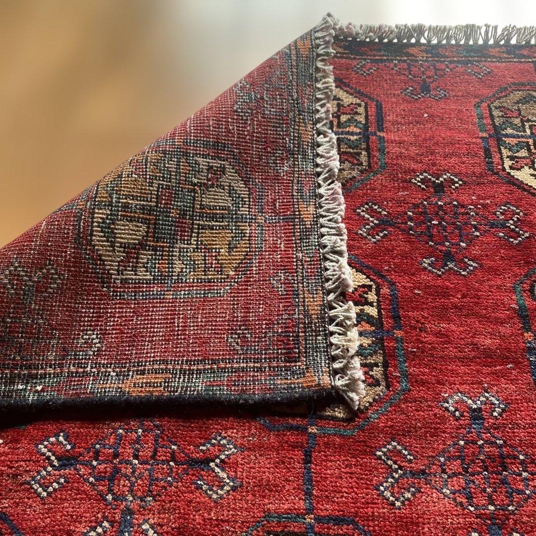 バルーチ族 イラン ザーヘダーン産 幾何学模様 ウール トライバルラグ 45年物