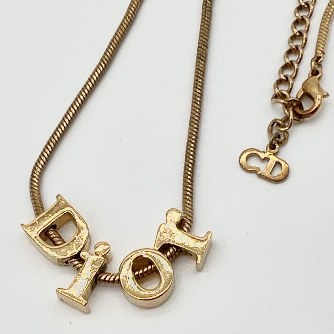 Christian Dior クリスチャンディオール ロゴ ゴールド ネックレス