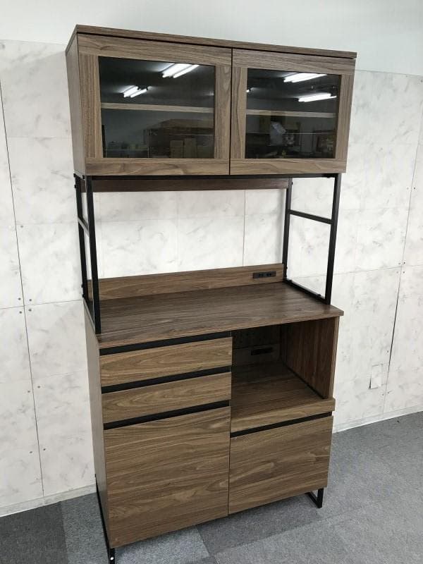 【新品】 ☆豪華キッチンボード☆WNT　大型レンジ台　収納庫