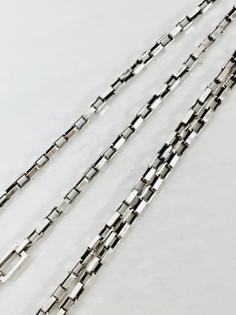 【超美品！送無】GUCCI ボストン チェーン ネックレス シルバー925