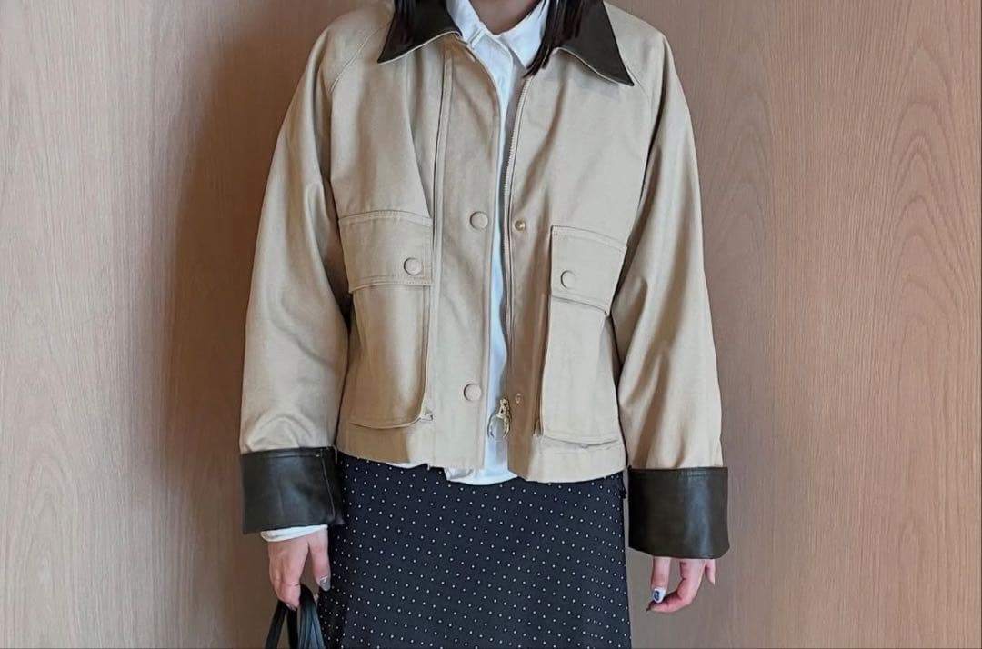 新品mila owen ショートハンティングジャケット　BEG