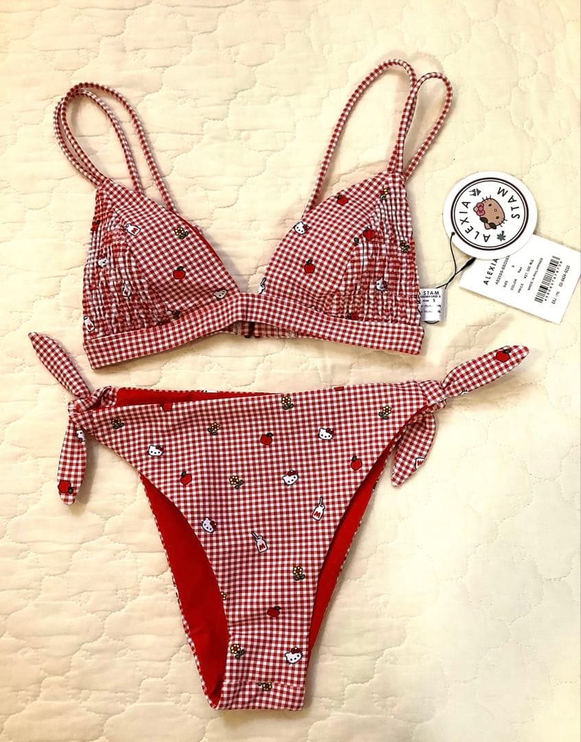 【新品】ALEXIA STAM ハローキティコラボ限定 ビキニ ギンガムチェック