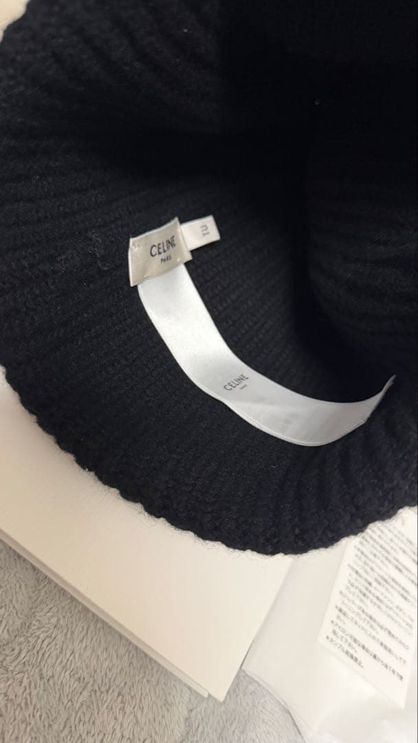 【本日特価】CELINEセリーヌ　トリオンフニット帽/スコティッシュカシミア