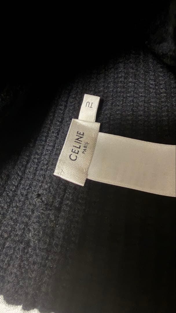 【本日特価】CELINEセリーヌ　トリオンフニット帽/スコティッシュカシミア