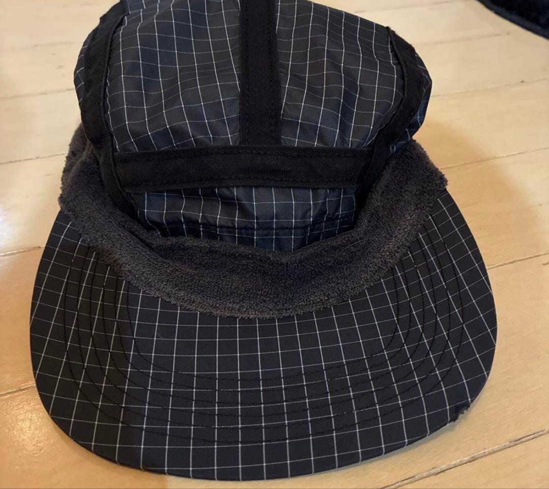 Supreme ブラック チェックキャップ