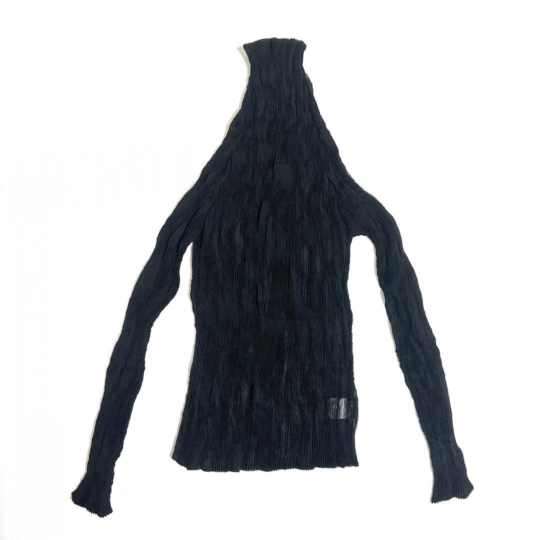 ISSEY MIYAKE シフォンツイスト ハイネック カットソー プリーツ