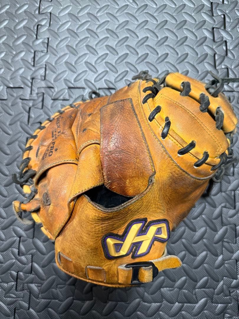 ハタケヤマ　キャッチャーミット　ブラウンレザー 硬式グローブ