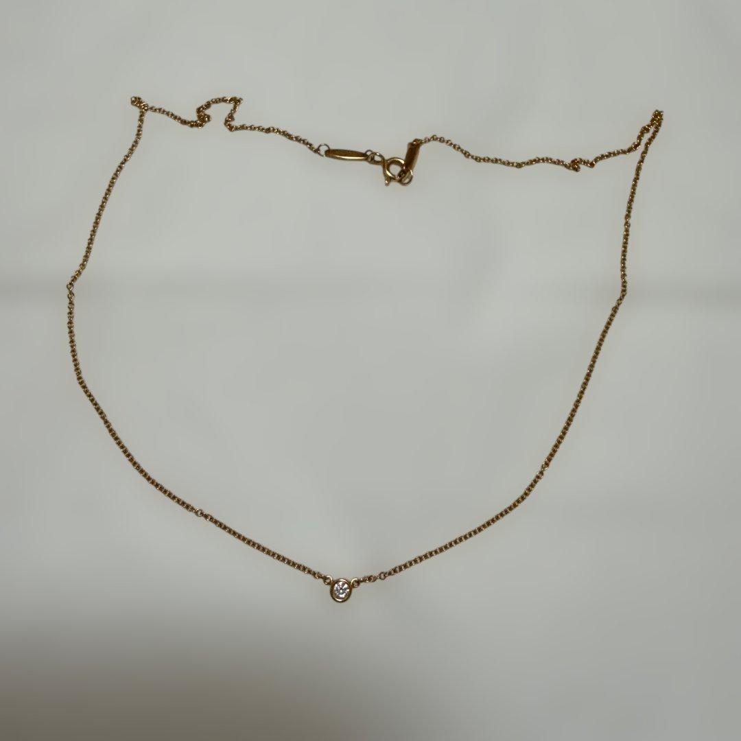 ティファニー ネックレス ダイヤモンド 18金 一粒ダイヤ 美品