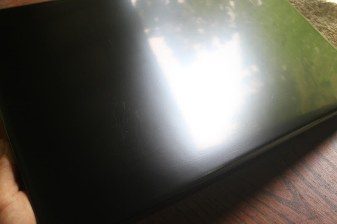 デッドストック！上質黒漆の美しい隅切長方盆大小セット（輪島塗漆器漆盆お膳