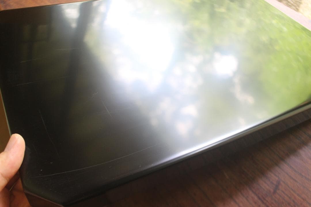 デッドストック！上質黒漆の美しい隅切長方盆大小セット（輪島塗漆器漆盆お膳