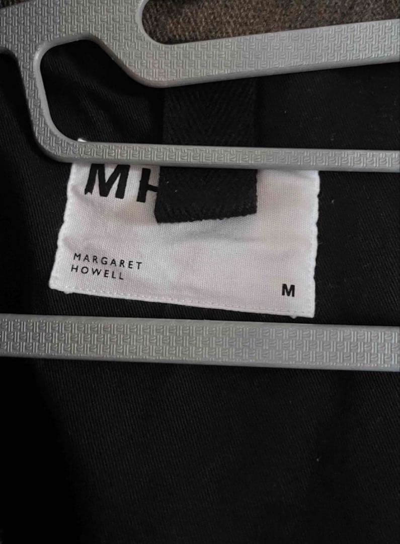 し*除様 美品☆ ウールセミロングジャケット MHL カーキ TEXTURED