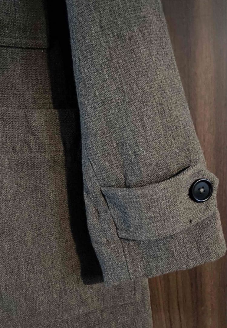 し*除様 美品☆ ウールセミロングジャケット MHL カーキ TEXTURED