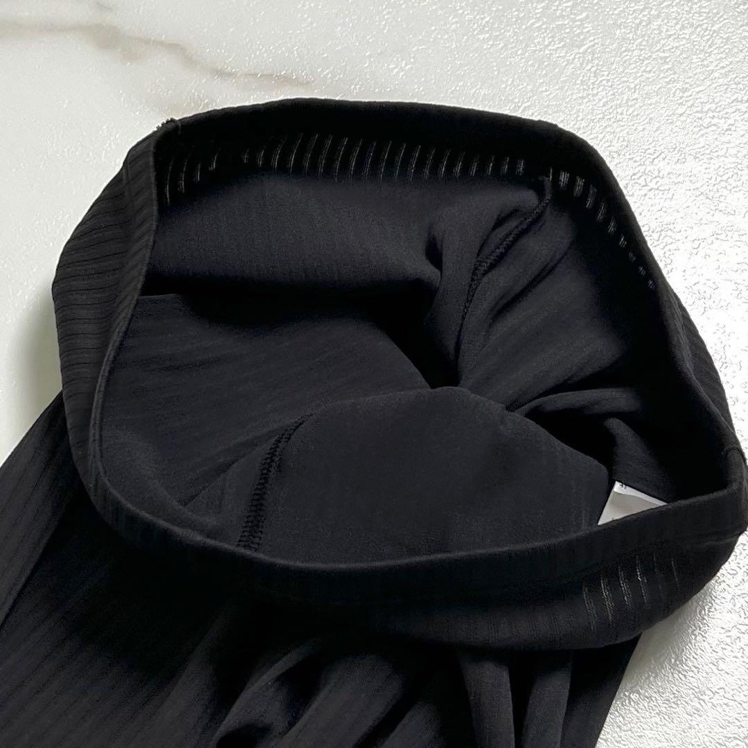 未使用に近い 25SS⭐️プリーツプリーズ レギンスパンツ カットワーク 黒