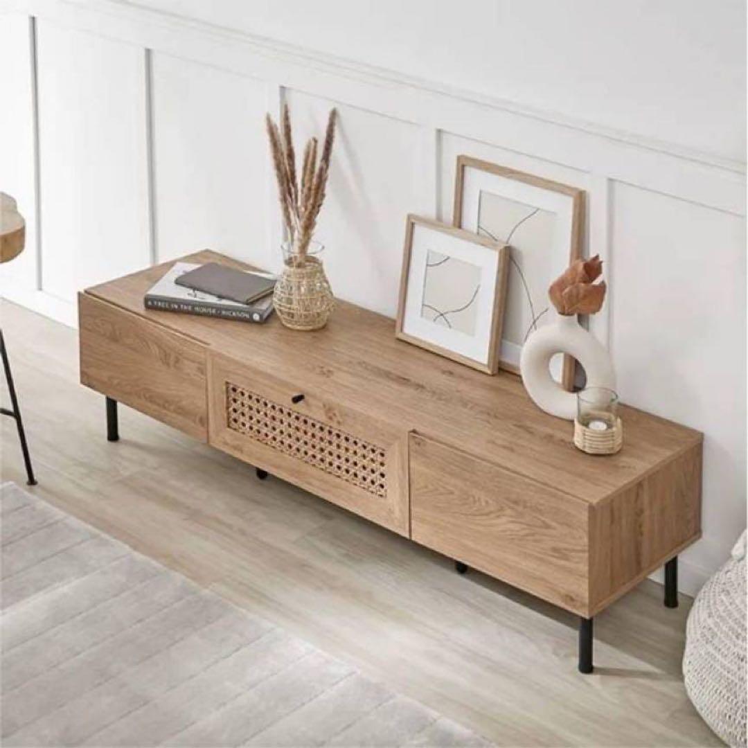 ■送料込■LOWYA ラタン ローテレビボード テレビ台 北欧風人気家具 TV棚