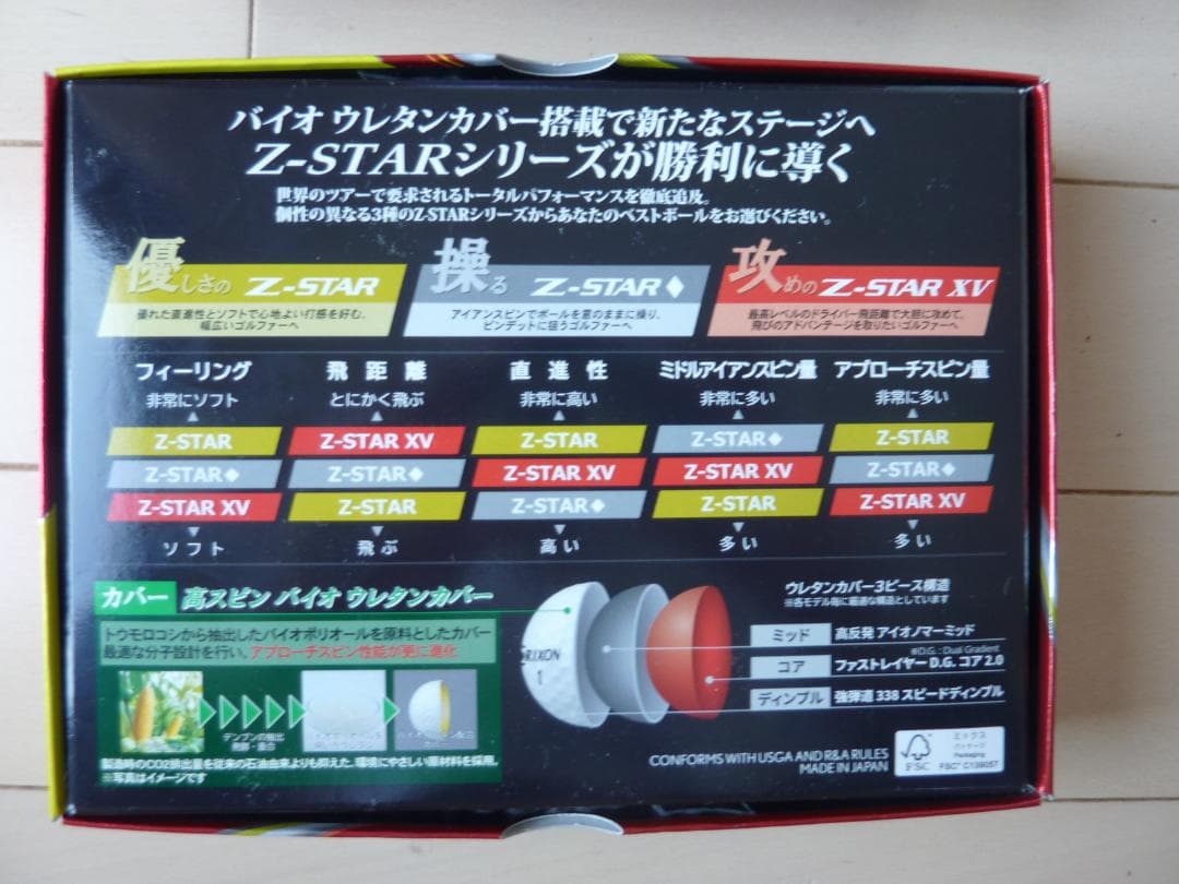 新品未使用　スリクソンSRIXON　 Z-STAR XV イエロー 3ダース
