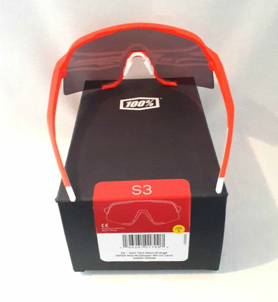 最新版 100% S3 ネオンオレンジ ワンハンドレッド サングラス