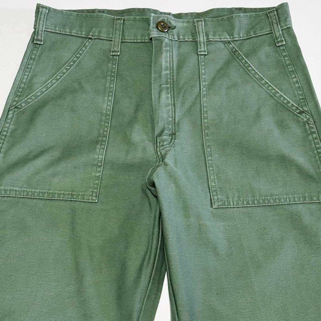 ■GUNG HO/ガンホー ベイカーパンツ カーキグリーンW32美品■